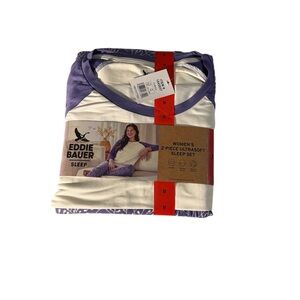 Eddie Bauer White and purple Sleepwear Set